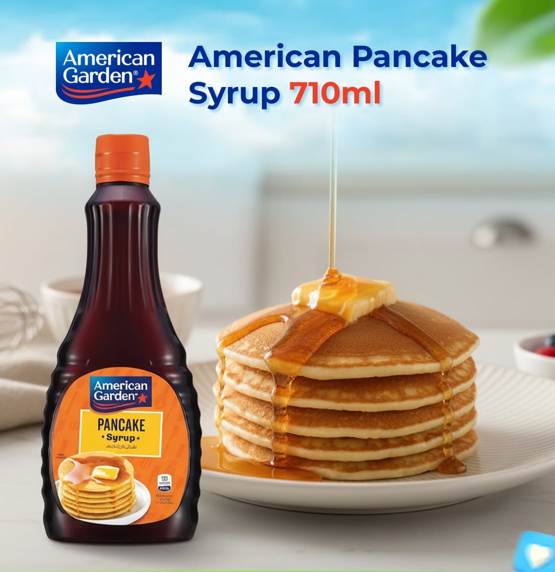 American Garden Pancake Syrup 710ml best price bd American Garden Pancake Syrup 710ml - Image 1