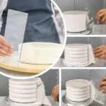 Patterned Edge Acrylic Cake Side Scrapers 5pcs set