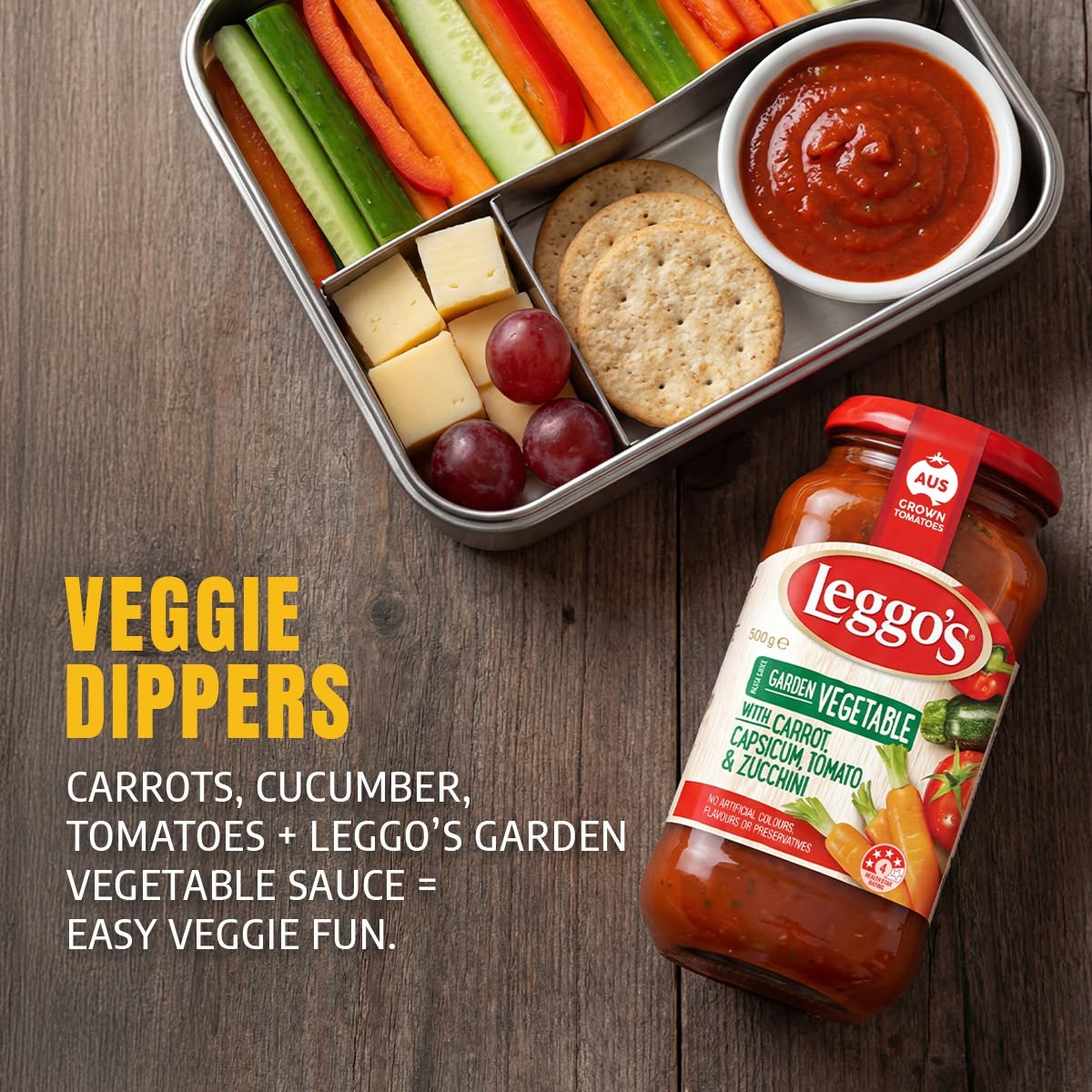 Leggo’s Garden Vegetable with Carrot Capsicum Tomato and Zucchini Leggo’s Garden Vegetable with Carrot Capsicum Tomato and Zucchini 500g - Image 1