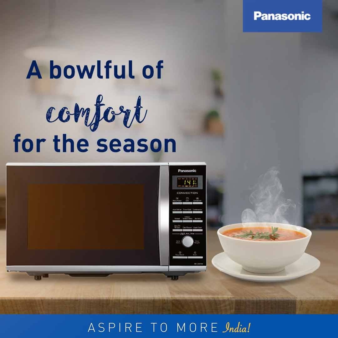 The Panasonic NN-CD684B 27L Convection and Grill Microwave Oven is a 3-in-1 appliance featuring 900W microwave power, 1400W grill power, and 100-240°C convection temperature range. Technical Specifications Type: Convection/Grill/Microwave combination Capacity: 27 Liters Microwave Power: 900 W (5 power levels) Grill Power (sheathed heater): 1400 W (2 power levels) Convection Temperature Range (Back Fan Heater): 100°C to 240°C Auto Menus: 151 auto menus Oven Interior: Stainless Steel Turntable Size: 315 mm Control Panel: Tact Button/Jog Dial with LED display Door Design: Push button opening mechanism with a black mirror finish glass door Features: Vapor Clean Function, Child Lock, Timer, Defrost, Steam Cook, Alarm Accessories Included: Rotisserie, Round Oven Tray, High/Low Round Wire Rack, Ceramic Tray Warranty: 2 Years (1 Year Electrical Spare Parts & 2 Years Service) Panasonic NN-CD684B 27L Convection and Grill Microwave Oven - Image 1