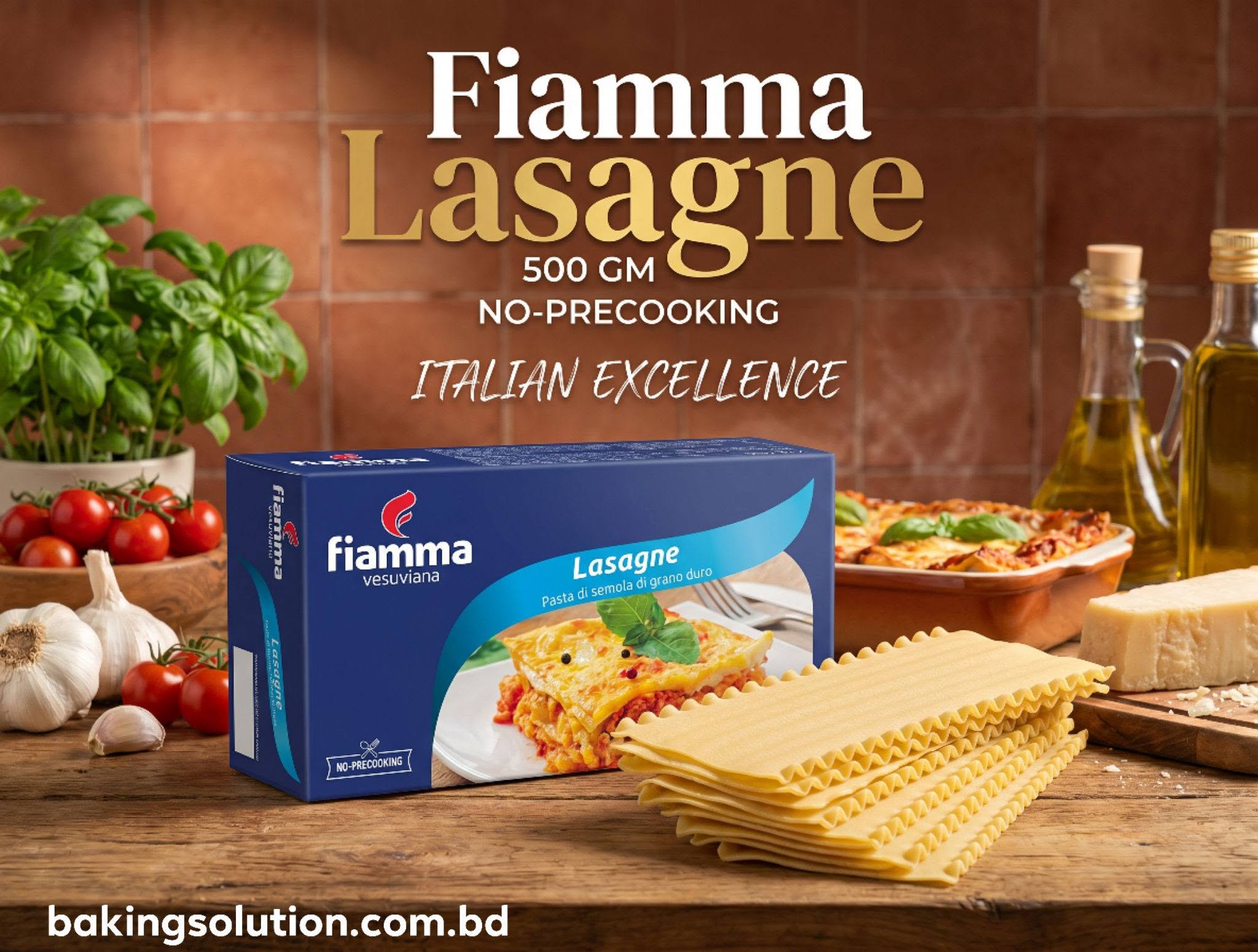 fiamma lasagna Fiamma Vesuviana Premium Italian Lasagne Pasta – 500g | - Image 1