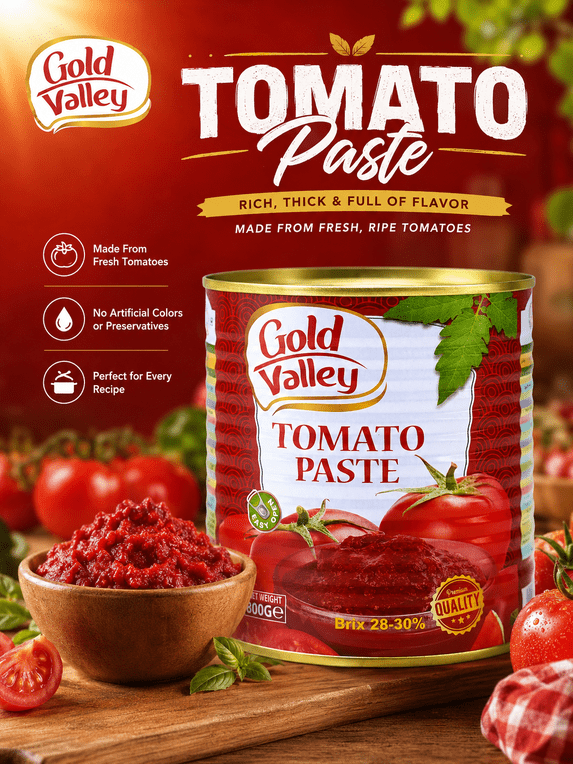 Gold Valley Tomato Paste 800 g Gold Valley Tomato Paste 800g - Image 1