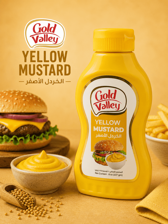 Gold Valley Yellow Mustard- 227g Gold Valley Yellow Mustard 227g - Image 1