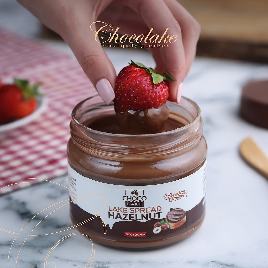 Chocolate hazelnut spread ⁉️😍#chocolates #chocolovers #bahrain #ksa #explore Choco Lake Hazelnut Spread 300g - Image 1