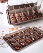 Non-Stick Brownie Baking Pan with Removable Divider | 18-Cavity Pre-Cut Baking Mold - Image 5