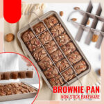 Non-Stick Brownie Baking Pan with Removable Divider | 18-Cavity Pre-Cut Baking Mold - Image 3
