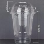 350ml Clear Plastic PET Cup with Dome Lid
