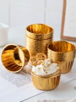 Gold Metallic Baking Cups - Image 3