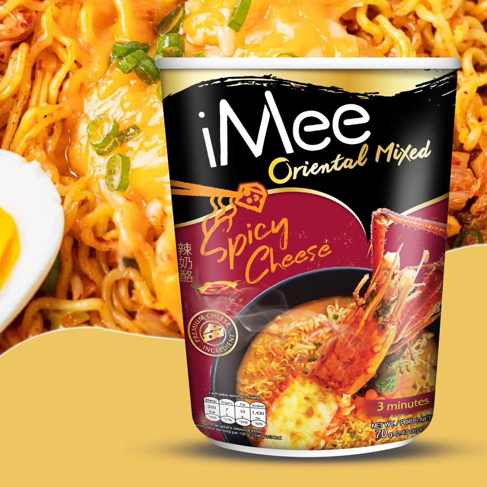 Imee-Oriental-Spicy-Cheese-Flavor-70G Imee Oriental Mixed Spicy Cheese Flavor 70g - Image 1