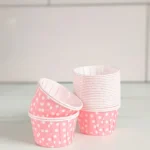 Pink and White Polkadot Baking Cups
