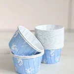 Baby Blue Bow Baking Cups