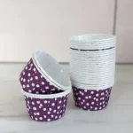 Purple and White Polkadot Baking Cups
