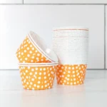 Orange and White Polkadot Baking Cups