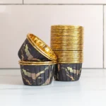 Portoro and Gold Metallic Baking Cups