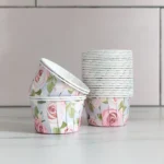 Roses Floral Baking Cups