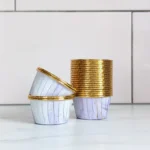 Purple Shimmer and Gold Metallic Baking Cups