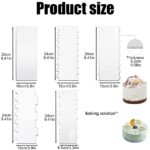 Patterned Edge Acrylic Cake Side Scrapers 5pcs set - Image 3