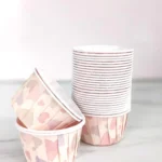 Peach Hearts Baking Cups