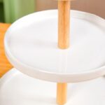 White 3 Tier Ceramic Cupcake Stand - Image 4
