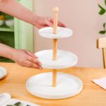 White 3 Tier Ceramic Cupcake Stand - Image 2