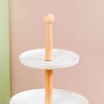White 3 Tier Ceramic Cupcake Stand - Image 3