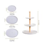 White 3 Tier Ceramic Cupcake Stand - Image 5
