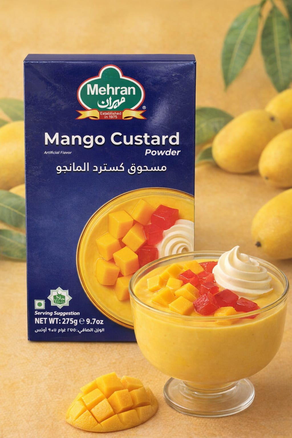 Mehran Mango Custard Powder 275g Mehran Mango Custard Powder 275g - Image 1