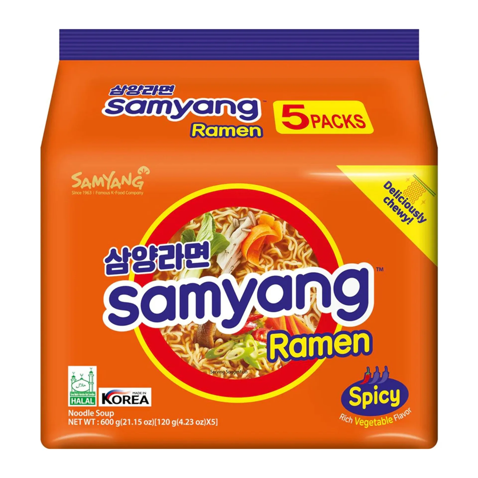 Samyang Ramen Noodle Soup Samyang Ramen Noodle Soup 5psc Family Pack - Image 1