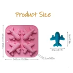 Silicone  Airplane 4 Cavity Mold - Image 2