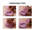 8pcs Set Heart Shape Romantic Valentine's Day Cookie Cutter Reverse Stamp Embosser - Image 6