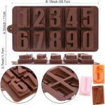 Silicone Chocolate & Candy Molds Shaped as numbers 0-9. - Image 3