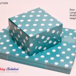 Premium 10 Inch Blue & White Dot Design Paper Cake Box