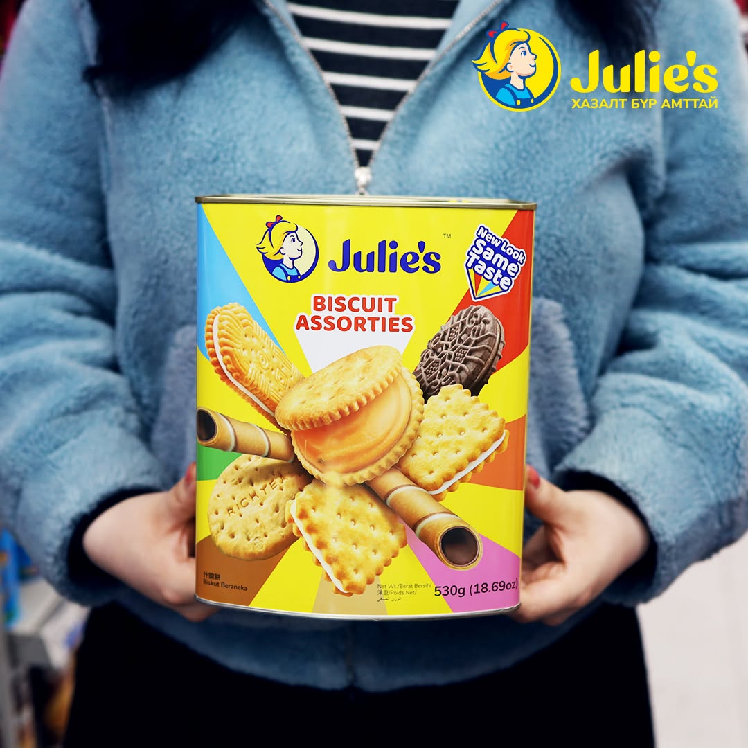 Julie’s Assorted Biscuits Weight: 530ggm Origin: Malaysia Julie’s Biscuit Assorties 530gm - Image 1