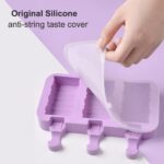 Silicone Block Shape Ice Cream Mold With 50psc Sticks - Image 4