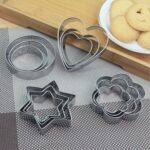 Stainless Steel 12 Pieces Cookie Cutter Set  4 Different Shapes 3 Sizes Cookie Set
