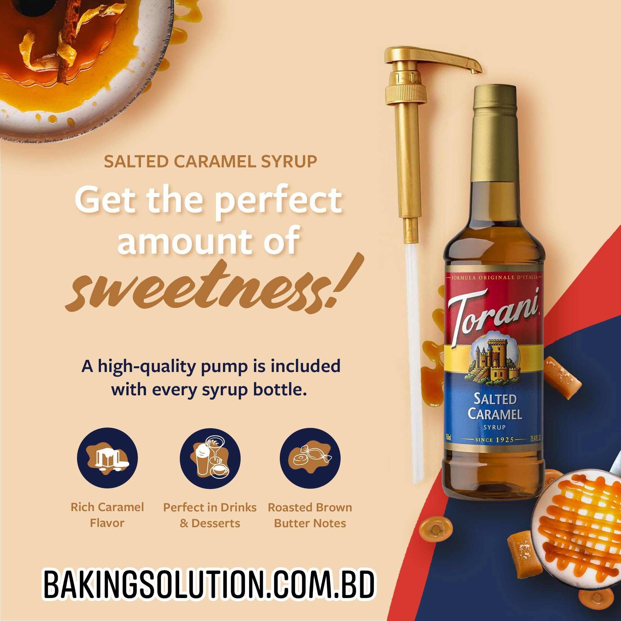 Salted Caramel Torani Salted Caramel Syrup 750ml - Image 1