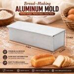 Bread-Making Aluminum Mold Length 8" Width 2.5" Height 2.5" Inchs