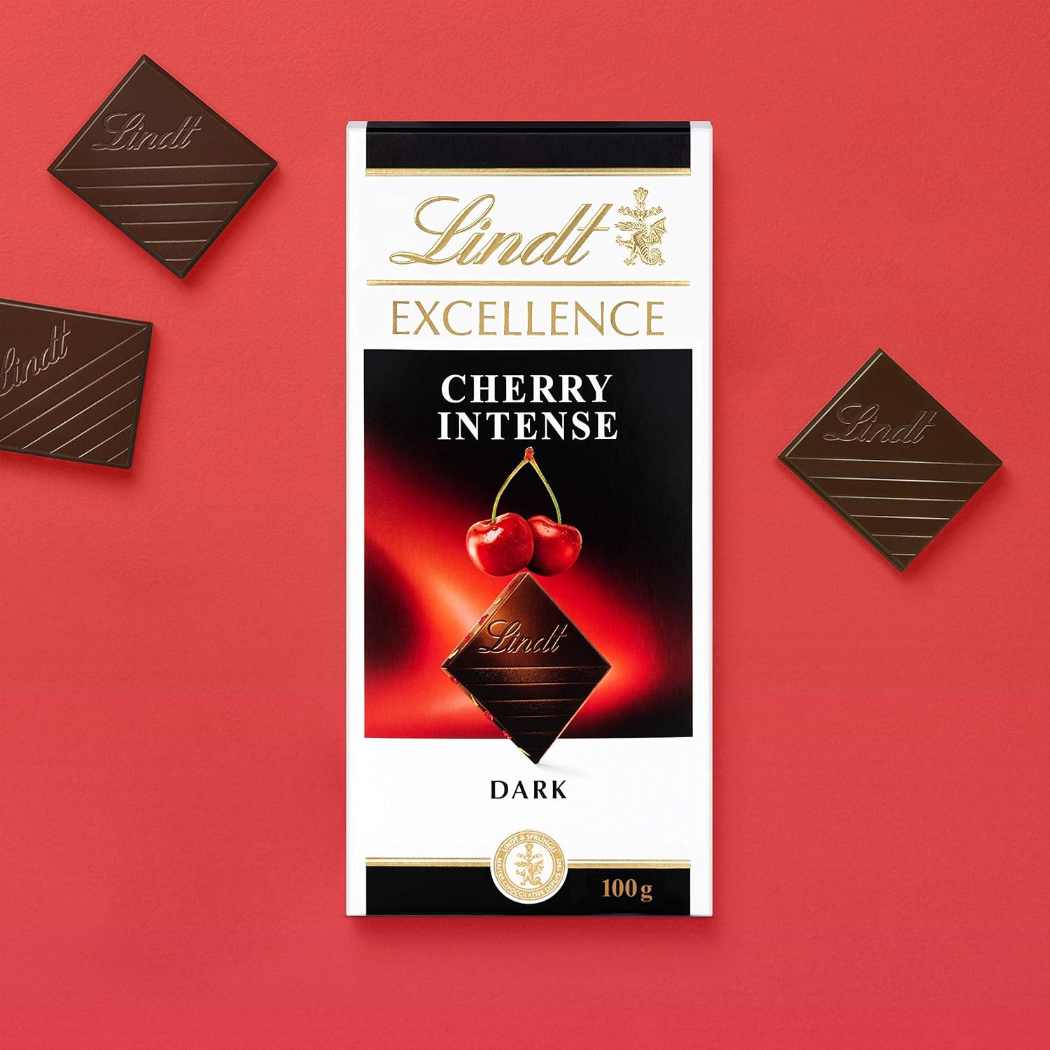 Lindt Cherry Intense Dark Chocolate Weight: 100gm Origin: Switzerland Lindt Cherry Intense Dark Chocolate - Image 1