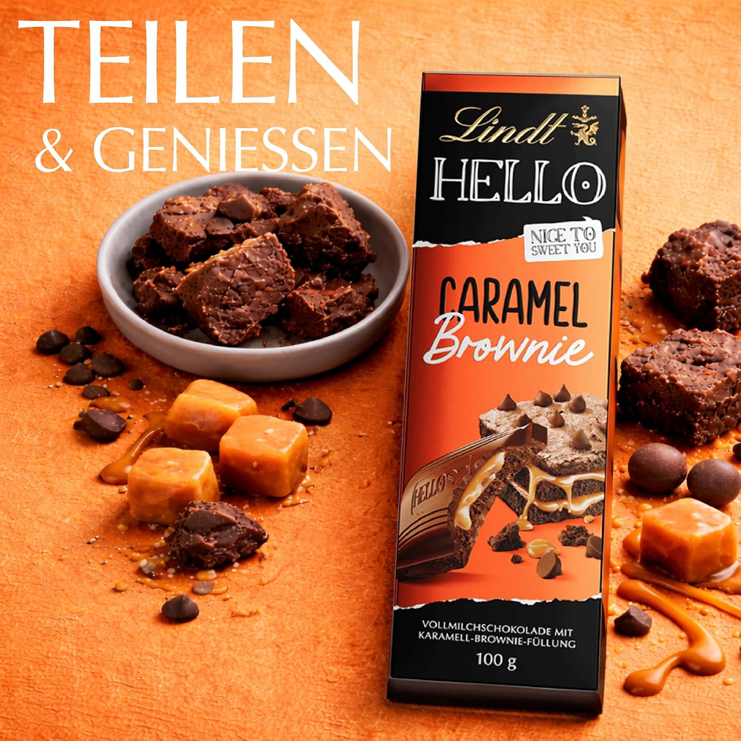 Lindt Hello Caramel Brownie Chocolate Lindt Hello Caramel Brownie Chocolate - Image 1