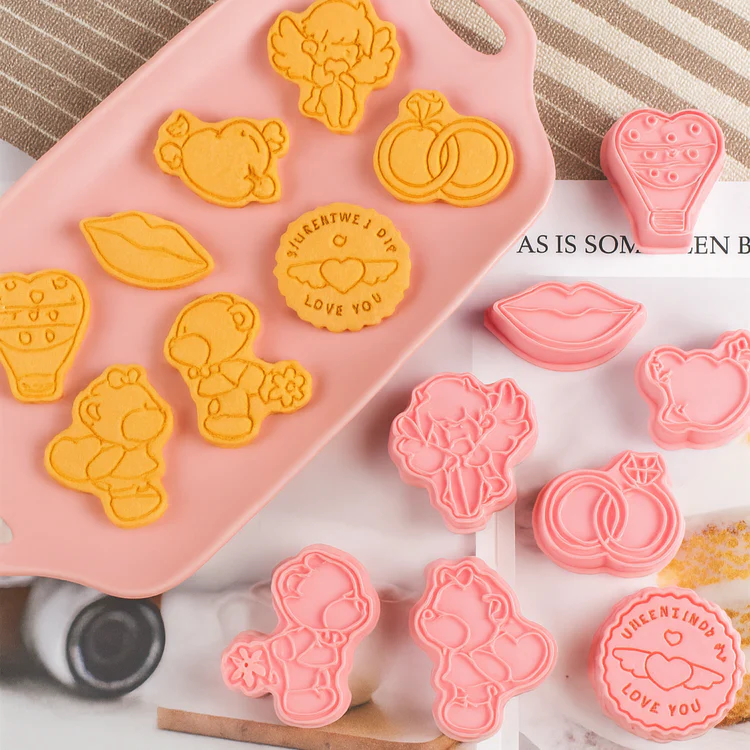 8_Valentine_s_Day_Cookie_Cutter_Stamp_Collection_Cookie_Cutter_Sets Valentine's Day - Cookie Cutter Stamp Collection - Image 1