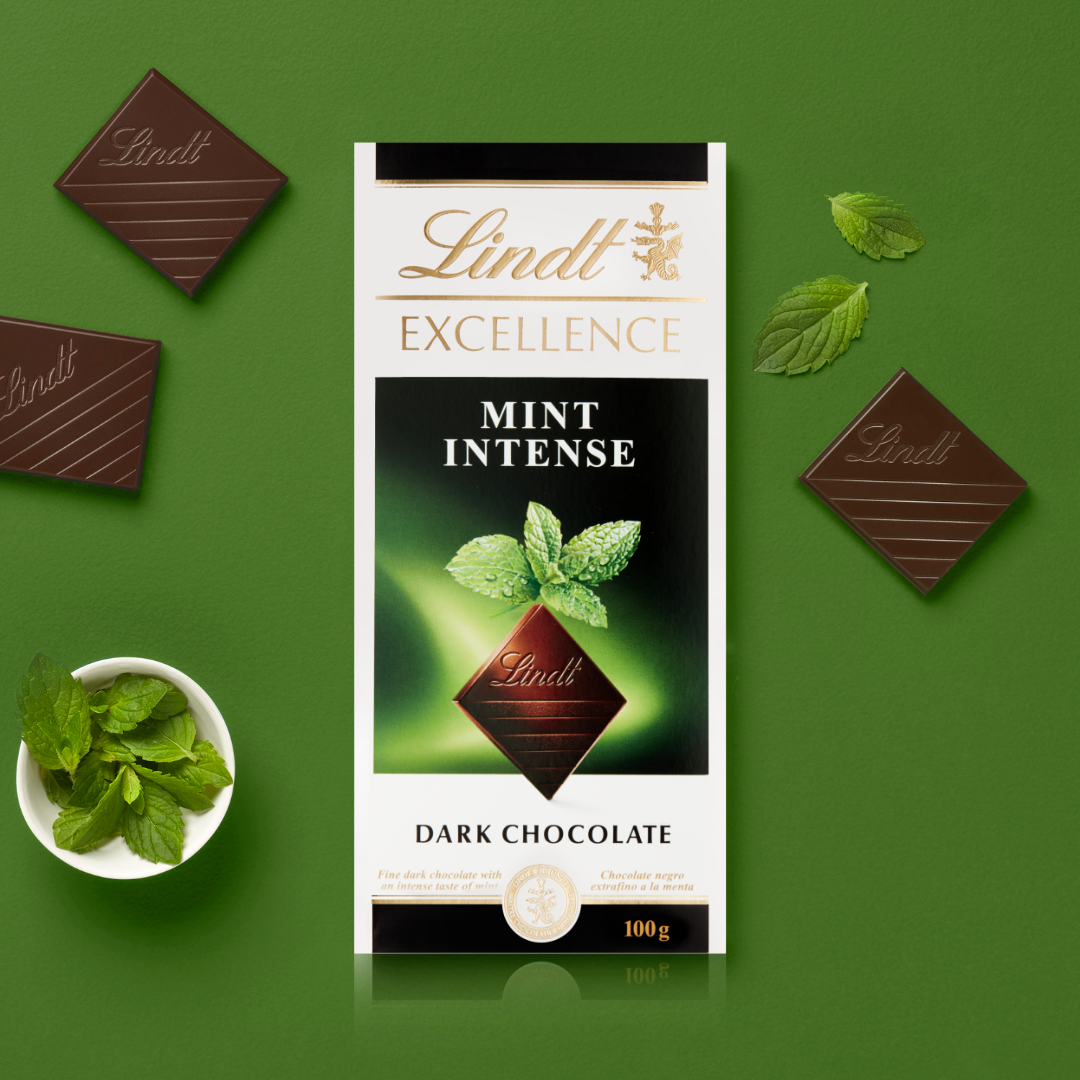Lindt Excellence Mint Intense Dark Chocolate Lindt Excellence Mint Intense Dark Chocolate - Image 1