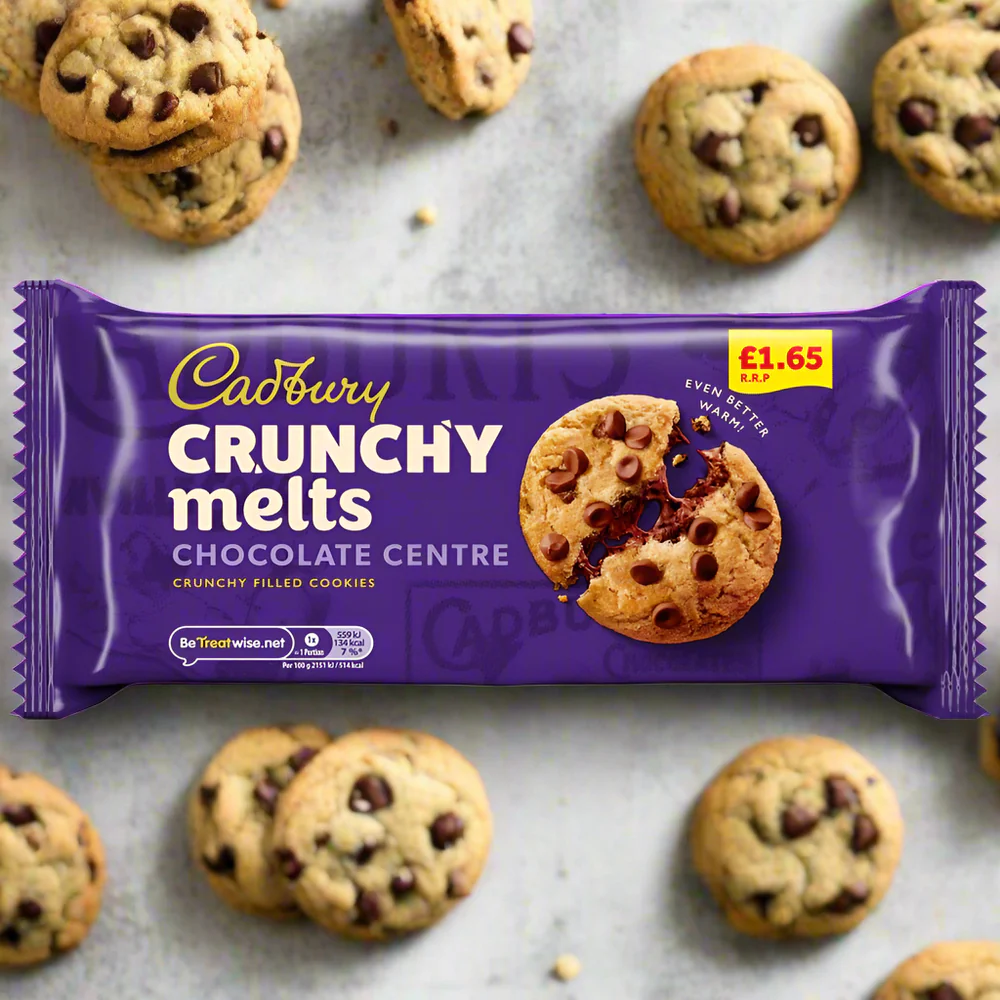 Cadbury_Crunchy_Melts_Chocolate_Chip_Cookies_1.65_PMP_156g Cadbury Crunchy Melts Chocolate Centre 156g - Image 1