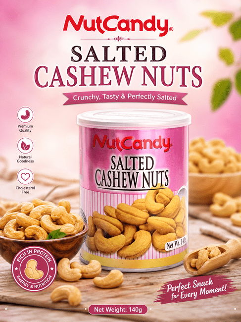 Nut Candy Salted Cashew Nuts 140g Nut Candy Salted Cashew Nuts 140g - Image 1