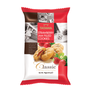 Classic-Strawberry-70g-300x300 TATAWA Classic: Strawberry Jam Filled Cookies 70g - Image 1