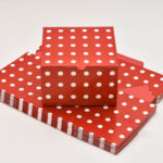 Premium 8 Inch Red & White Dot Design Paper Cake Box