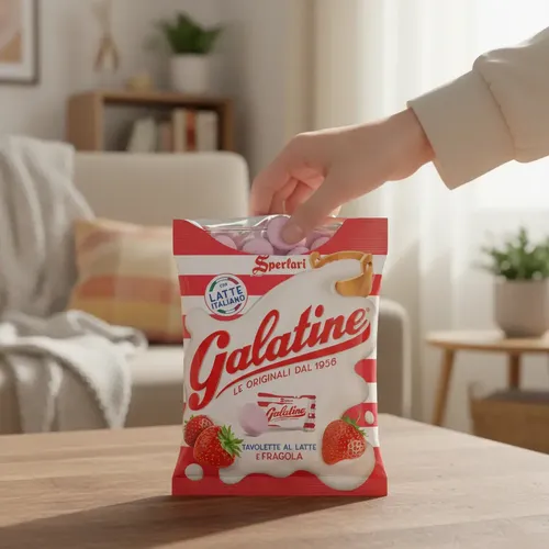 Sperlari Galatine Strawberry Milk Candy 115gm I Sperlari Galatine Strawberry Milk Candy 115g - Image 1