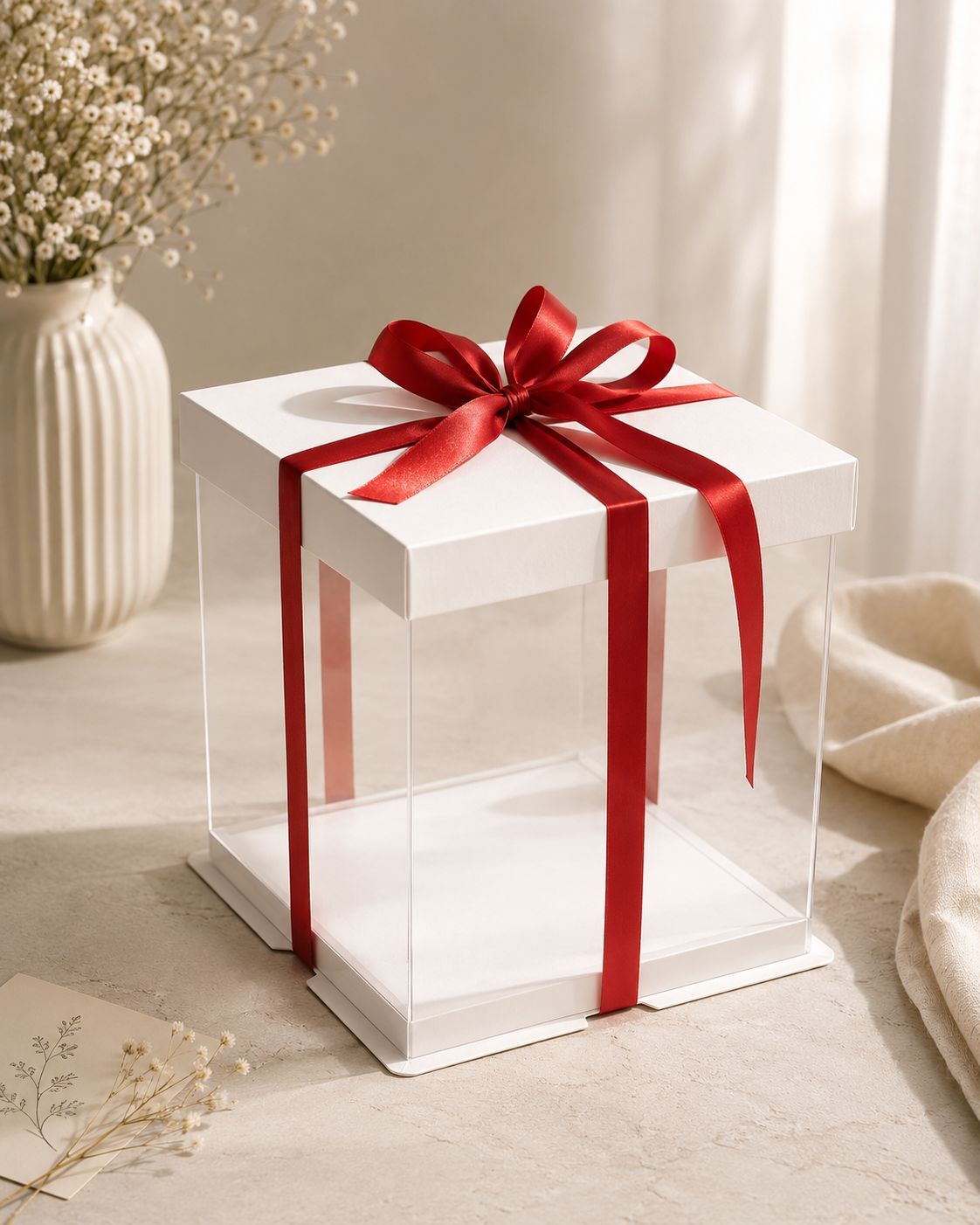 IMG_7097 Transparent Cake / Gift Box 12”x12”x12” inches - Image 1