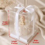 Full Transparent Cake / Gift Box (8” × 8” × 10”)