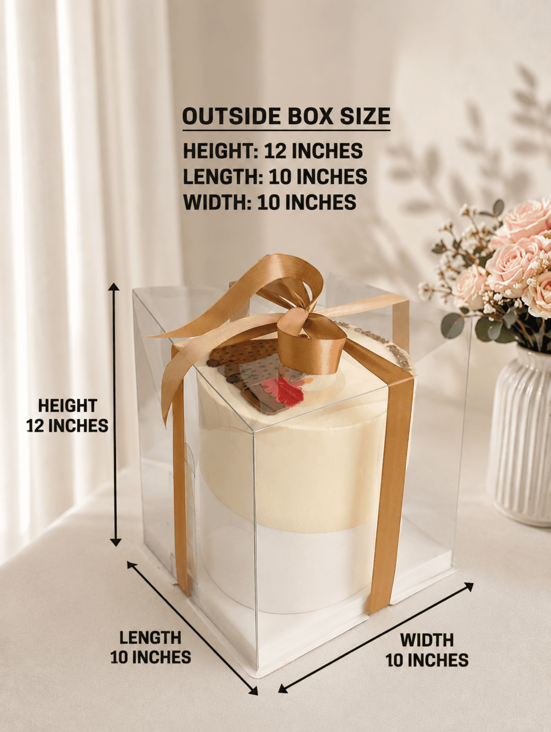 IMG_7171 Full Transparent Cake/ Gift Box (10” × 10” × 12”) - Image 1