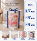 Transparent Cake/ Gift Box (14” × 14” × 14”)